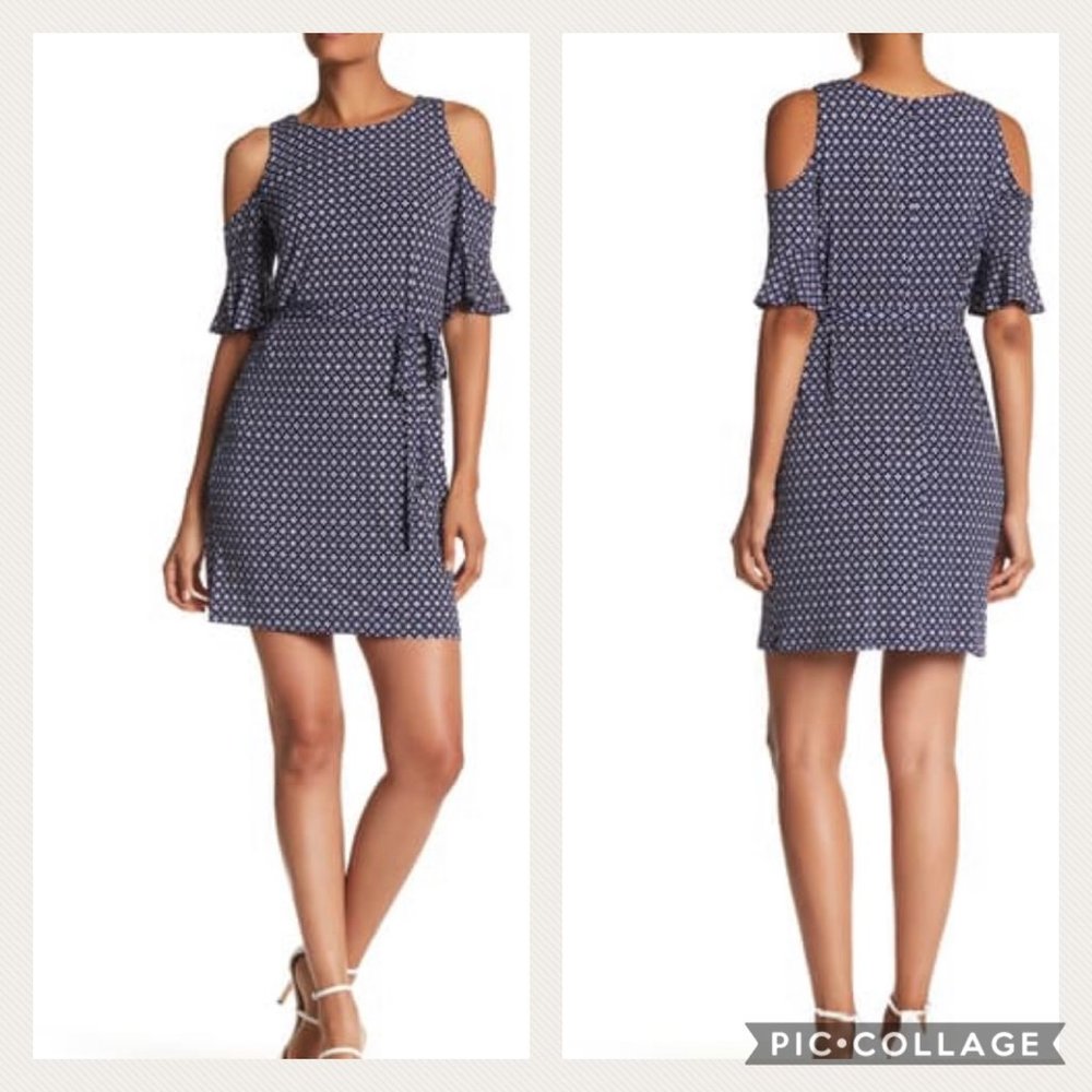 Donna Morgan US 12 Cold Shoulder Shift Dress